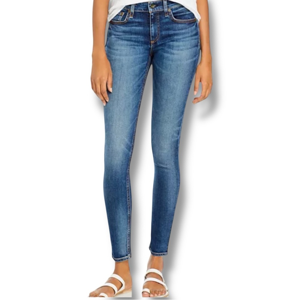 rag & bone Cate Mid Rise Jeans in Valley Line Blue Size 27